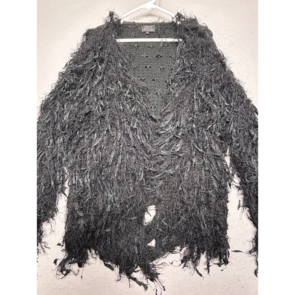 Pretty Attitude Cardigan 100% Acrylic Black Small Women
